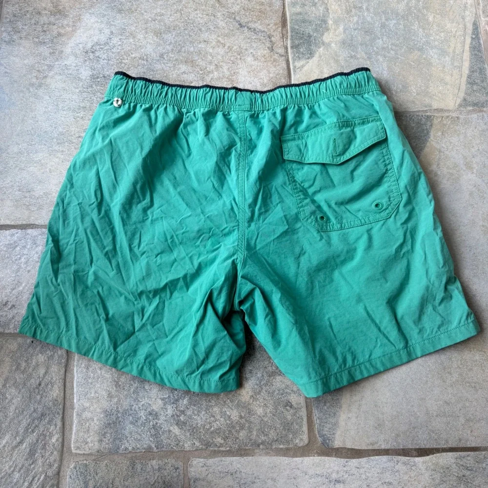 Y2K‎ J.Crew Pelican Swim Trunks Men's M Green 3 Pocket Seaworn Vintage Style